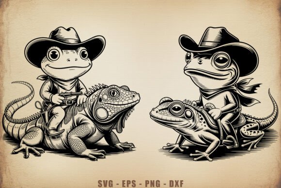 Cowboy Frog Riding Lizard SVG Bundle Review