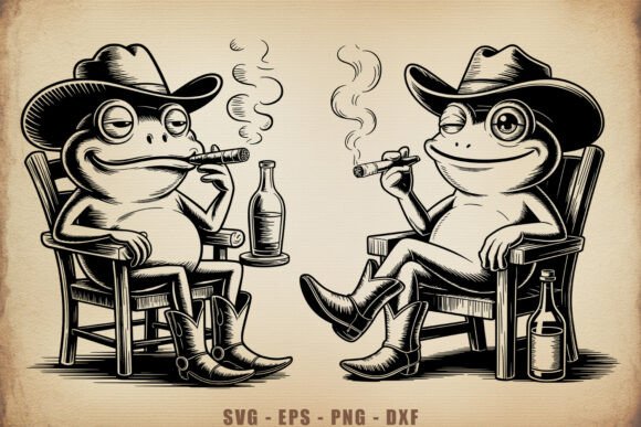 Cowboy Frog Smoking SVG Bundle Review for Real Projects