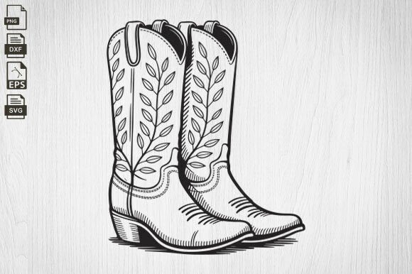 Cowboy Hat and Boots SVG: A Versatile Design for Real Projects