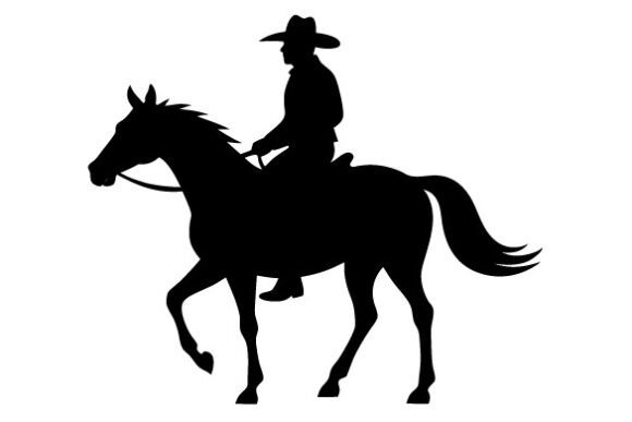 Cowboy on Horse Silhouette SVG: A Bold Design for Real Embroidery Projects