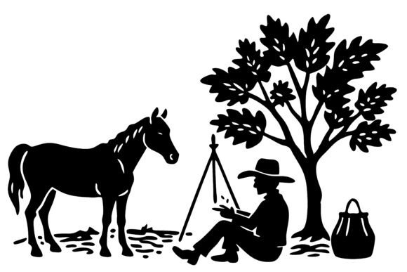 Cowboy Silhouette Resting Against Tree – A Designer’s Real-World Review