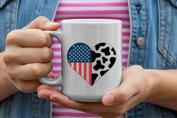 USA Flag Cow Print Heart SVG Design Review for Real Projects