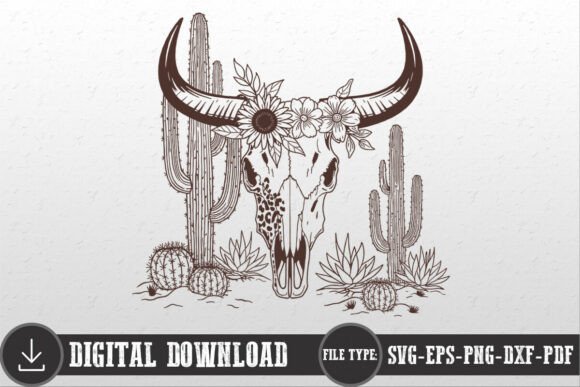 Western Desert Cow Skull Cactus Embroidery Design Review