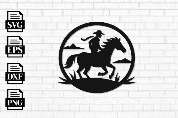 Western Laser Cut Wall Art for Embroidery Projects